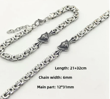 RAW Stainless Steel Charm Bracelet
