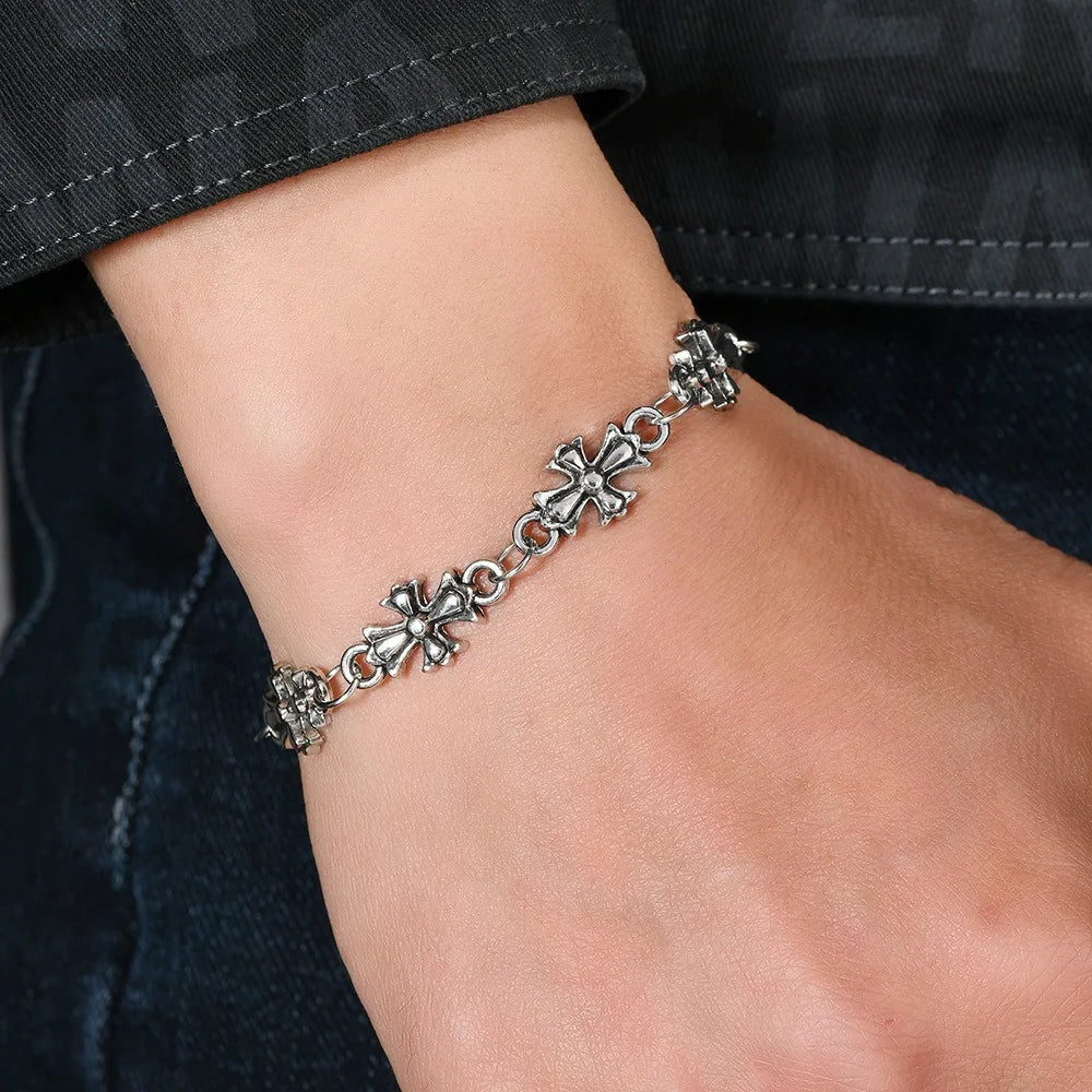 RAW Gothic Cross Bracelet